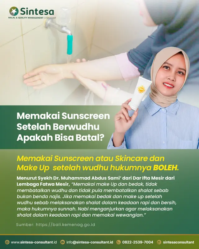 Desain konten edukatif Instagram Sintesa - topik skincare dan wudhu
