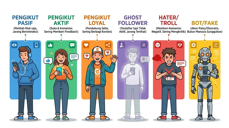 6 tipe followers di media sosial mulai dari pengikut pasif hingga bot
