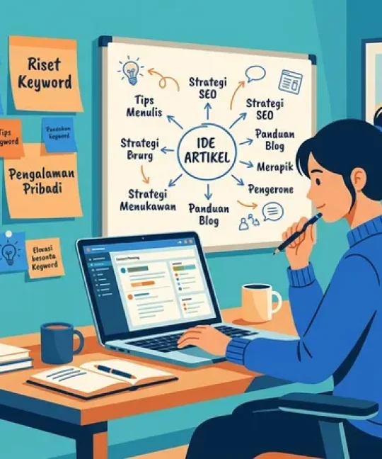 Ilustrasi topik-artikel-brainstorming