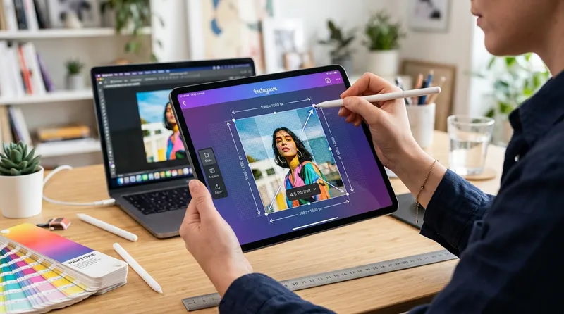 Panduan lengkap ukuran feed Instagram 2026 dengan dimensi piksel untuk feed, story, reels, dan carousel