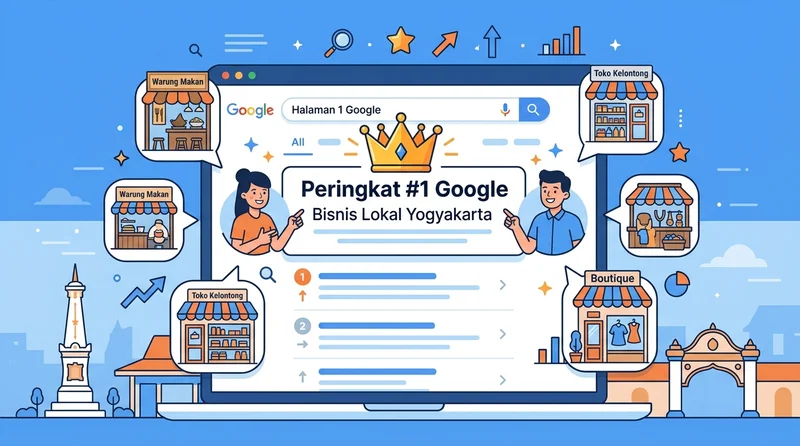 Bisnis lokal Yogyakarta naik ke halaman pertama Google dengan jasa SEO Jogja