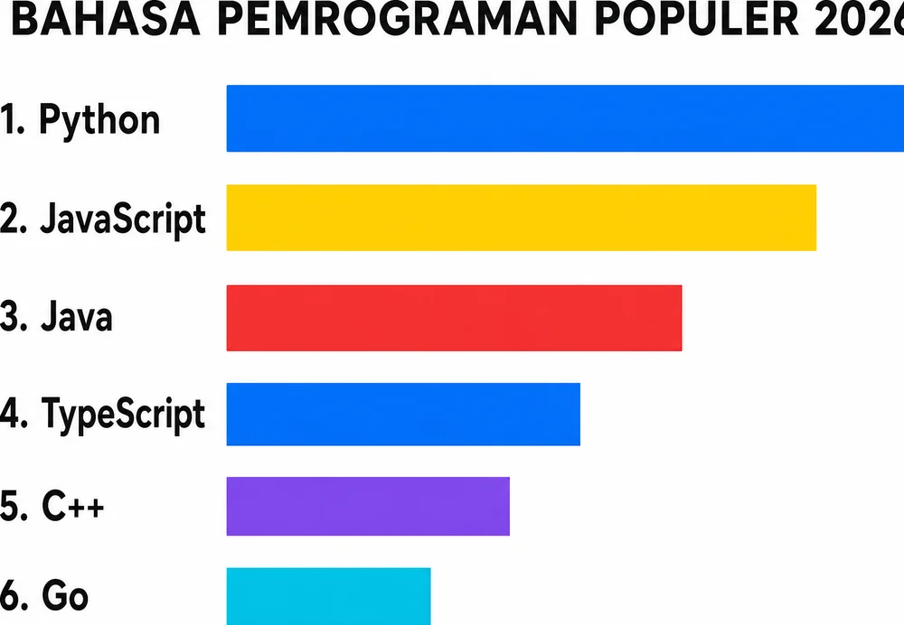 Bahasa pemrograman populer 2026 untuk belajar coding