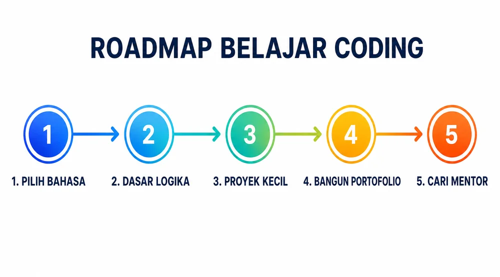 Roadmap belajar coding pemula 6 bulan pertama