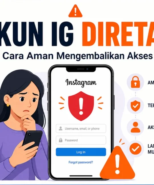 Ilustrasi akun IG diretas dan cara mengembalikannya
