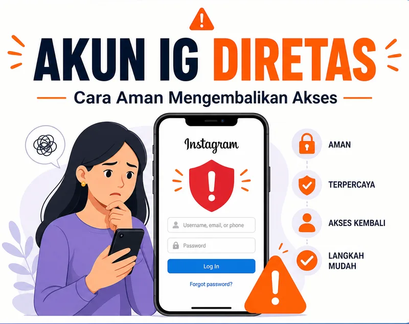 Ilustrasi akun IG diretas dan cara mengembalikannya