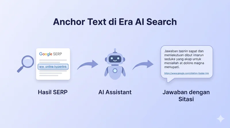 AI search engine menganalisis anchor text untuk menentukan entitas brand