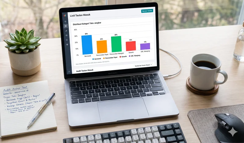 Dashboard audit anchor text untuk klien SEO di Creativism