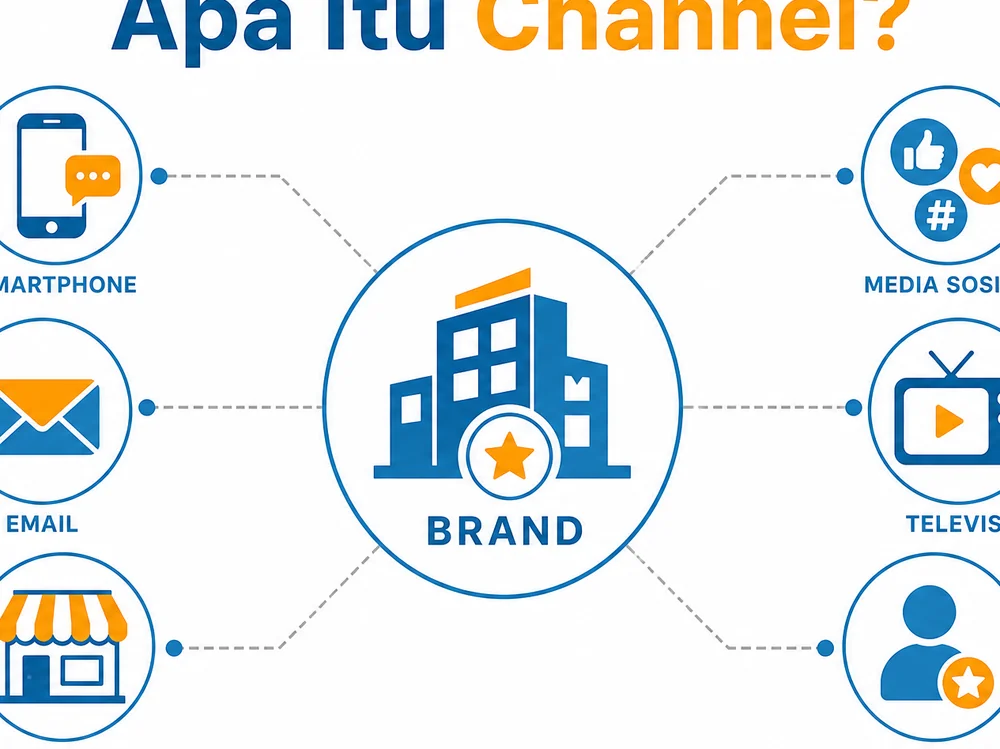 Channel artinya saluran komunikasi dan distribusi multi-touchpoint
