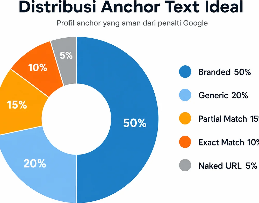 Distribusi anchor text ideal yang aman dari penalty Google
