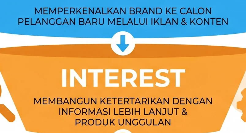 Funnel customer acquisition dari awareness sampai loyal customer