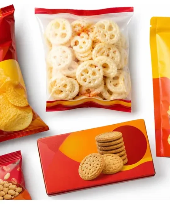 Gambar produk makanan ringan dengan variasi kemasan snack Indonesia