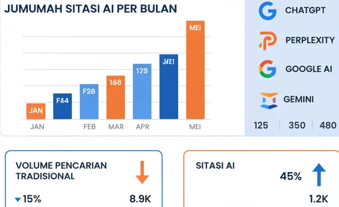 Dashboard pengukuran GEO untuk monitoring sitasi AI