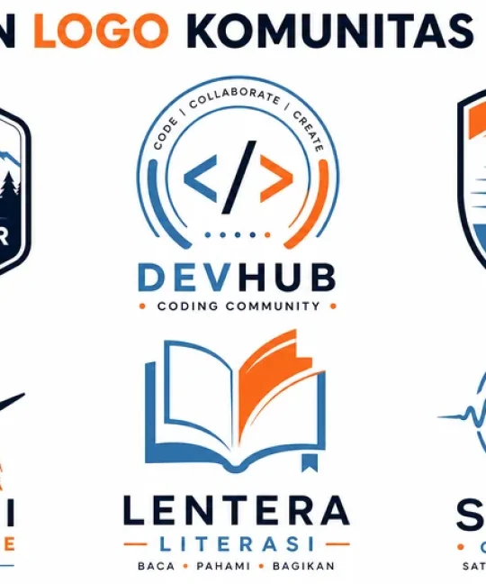desain logo komunitas keren hero