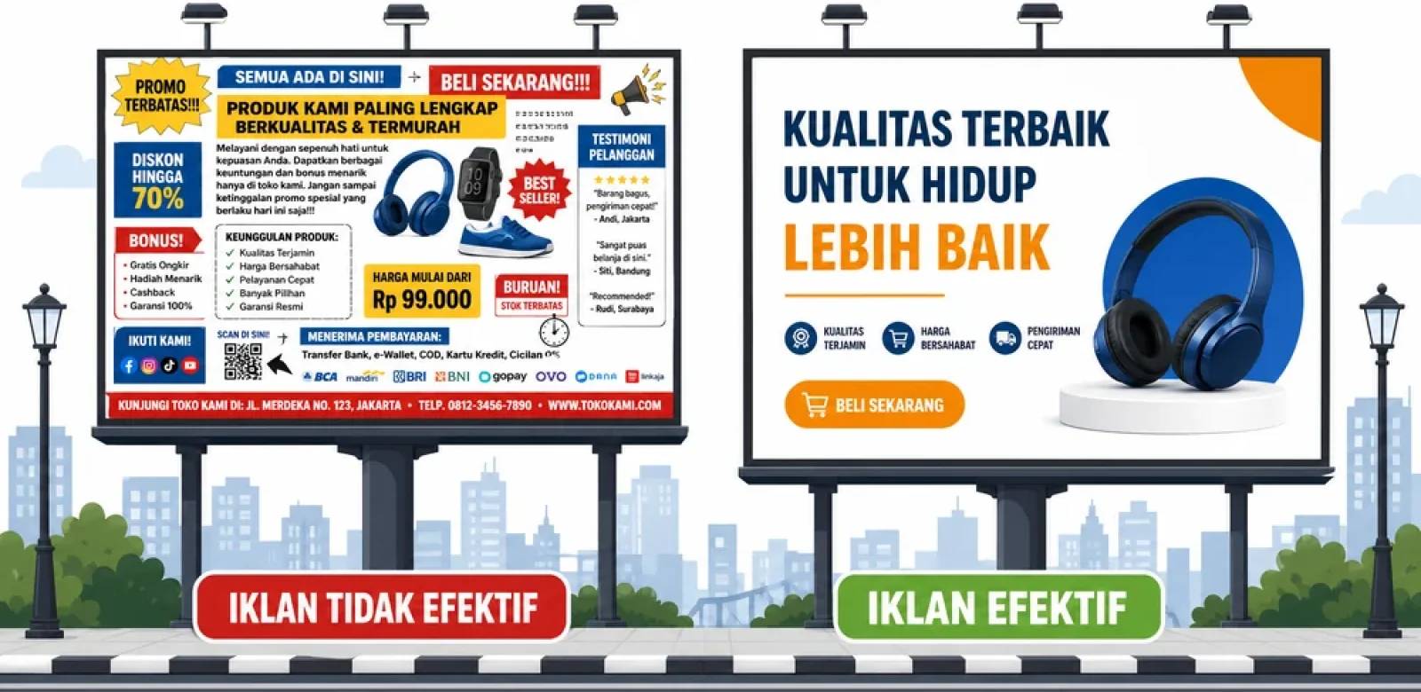 Iklan tidak efektif - hero