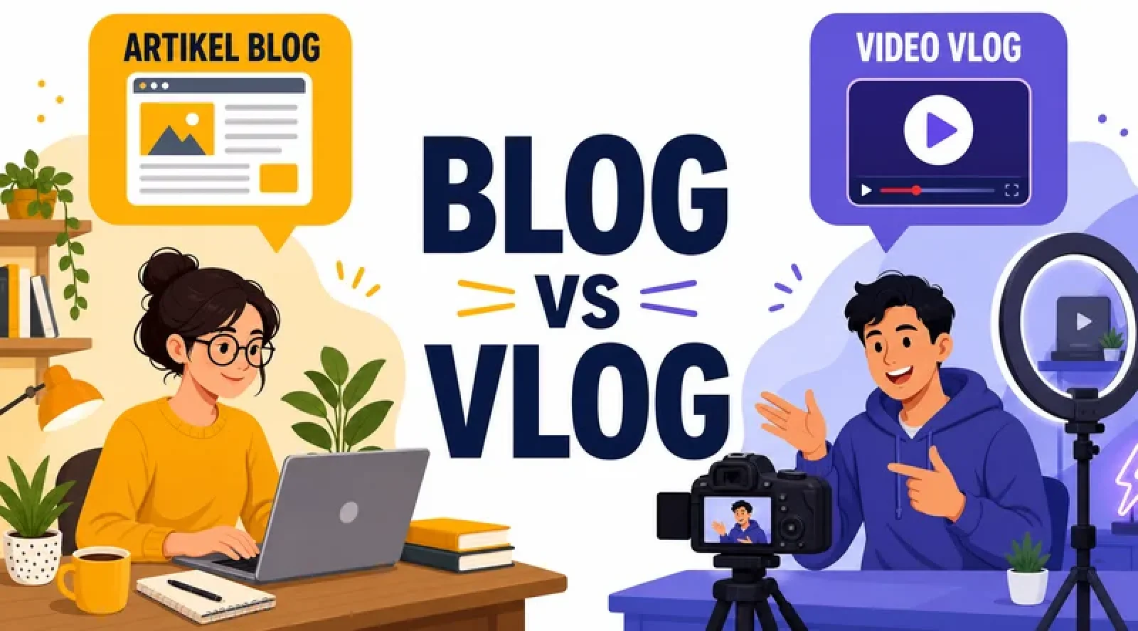 Perbedaan blog dan vlog - hero