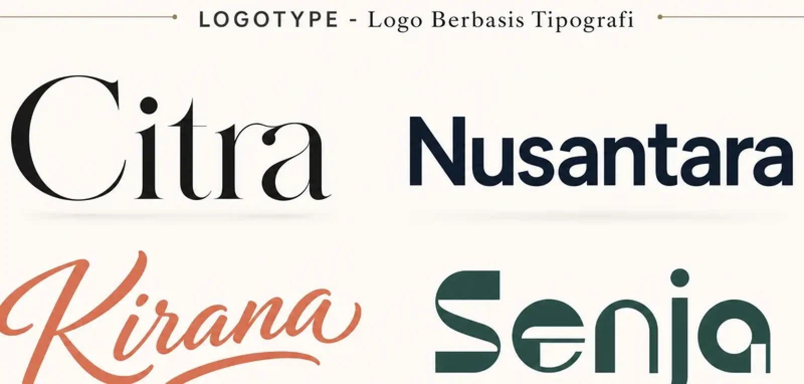 Apa itu logotype, contoh wordmark berbasis tipografi