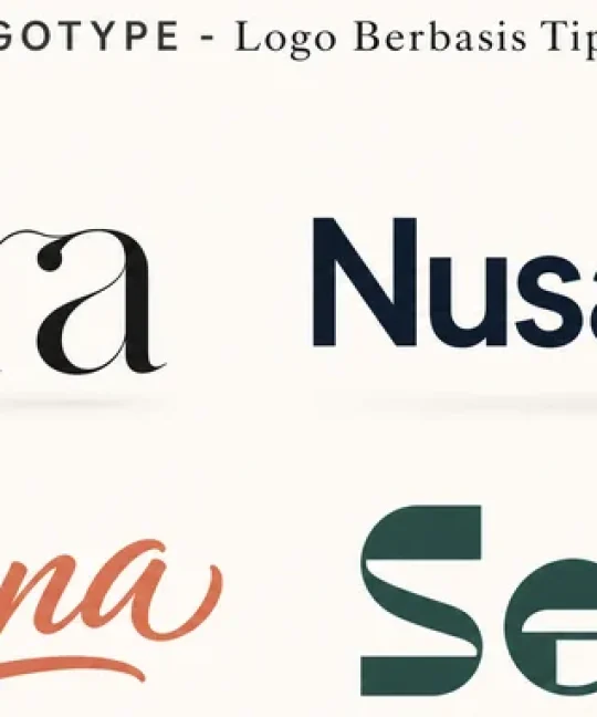 Apa itu logotype, contoh wordmark berbasis tipografi
