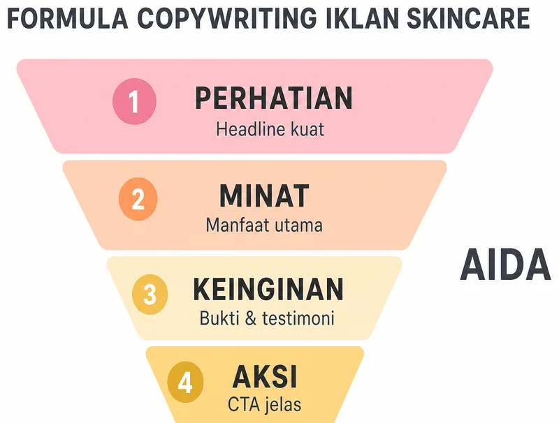Formula copywriting iklan skincare AIDA
