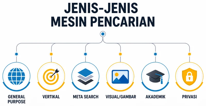 Klasifikasi jenis-jenis mesin pencarian berdasarkan cakupan dan fungsi