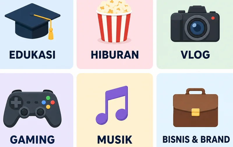 Jenis kanal YouTube: edukasi, hiburan, vlog, gaming, musik, bisnis