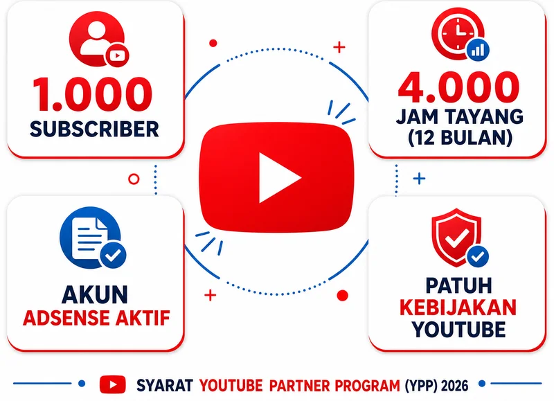 Syarat monetisasi kanal YouTube via YouTube Partner Program
