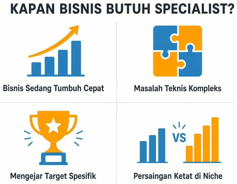 Empat situasi bisnis yang membutuhkan specialist