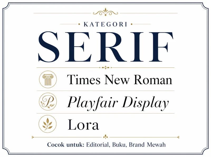 Contoh font serif keren untuk desain grafis editorial