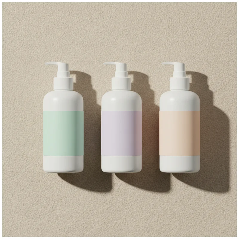 Desain kemasan produk simple skincare minimalis bottle putih premium