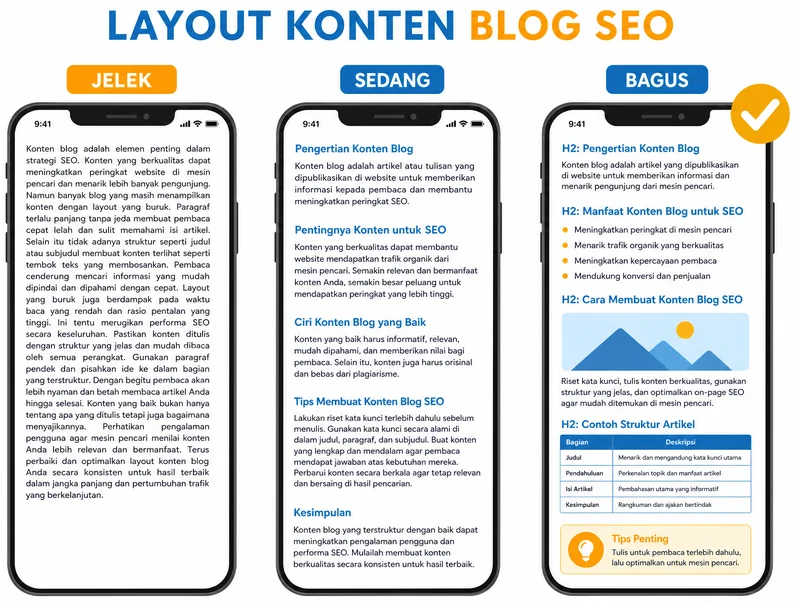 layout konten blog SEO mobile-friendly