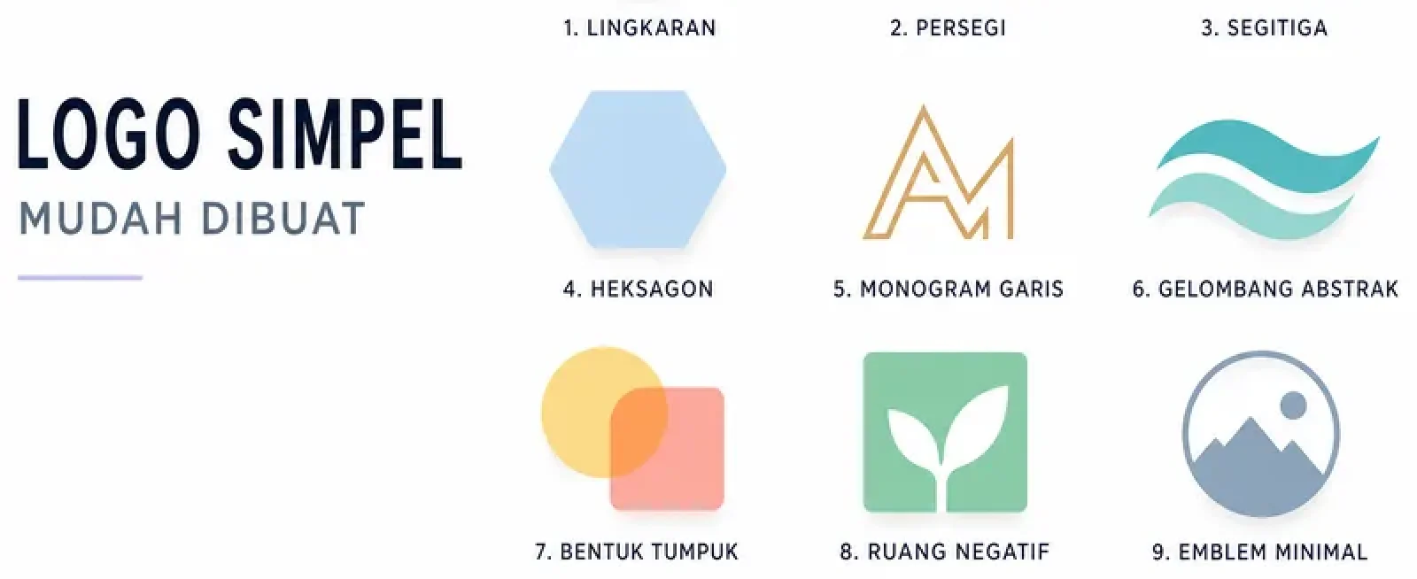Contoh logo gampang dan simpel untuk berbagai brand