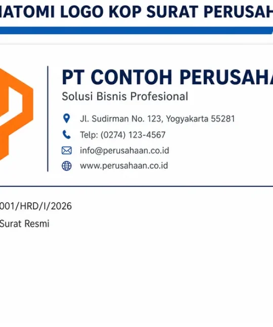 Anatomi logo kop surat perusahaan profesional