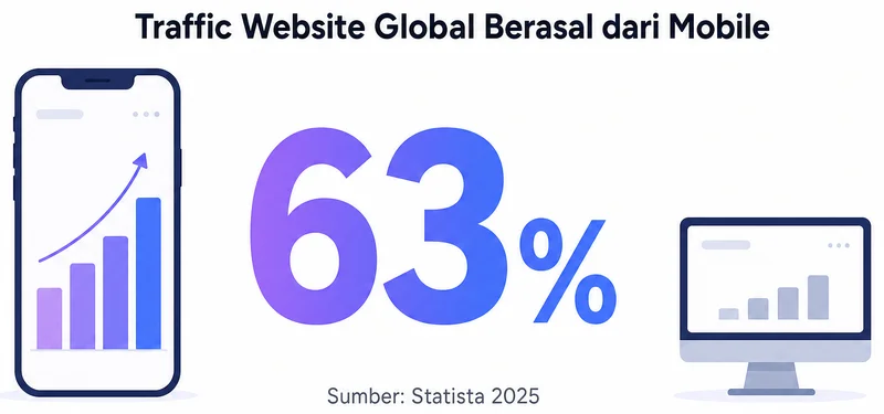 63 persen traffic global berasal dari mobile