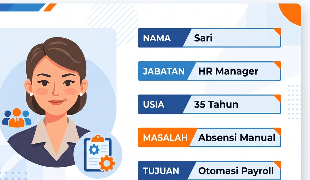 Contoh buyer persona target customer untuk produk B2B software absensi