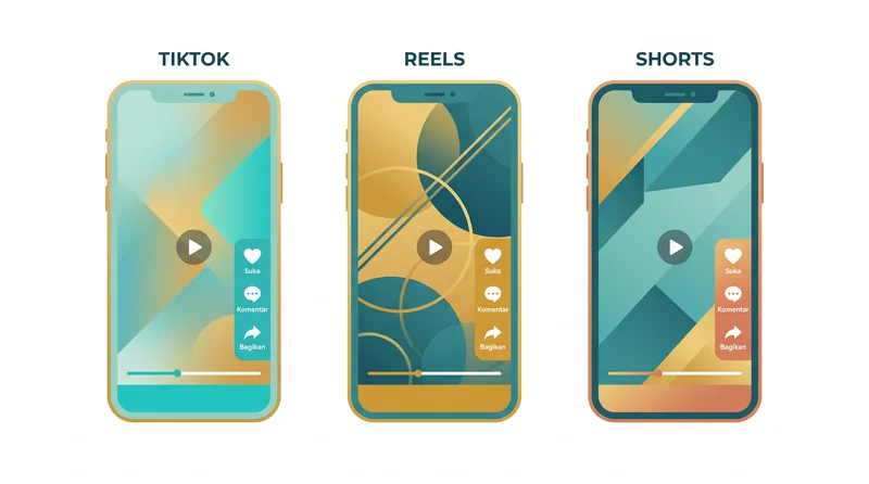 Vertical video short-form TikTok Reels Shorts side by side