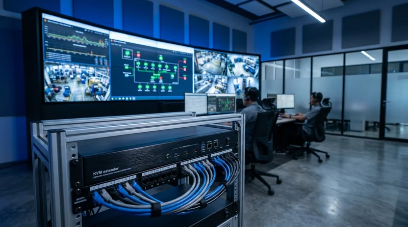 Studi kasus SEO KVM Extender Indonesia: ruang kontrol B2B dengan rack KVM extender
