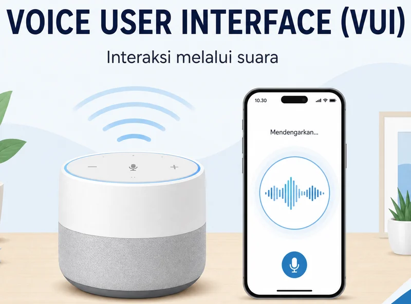 Voice User Interface dengan smart speaker dan asisten suara di smartphone