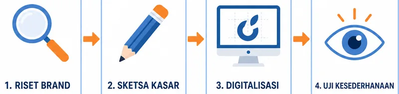 langkah membuat logo gampang