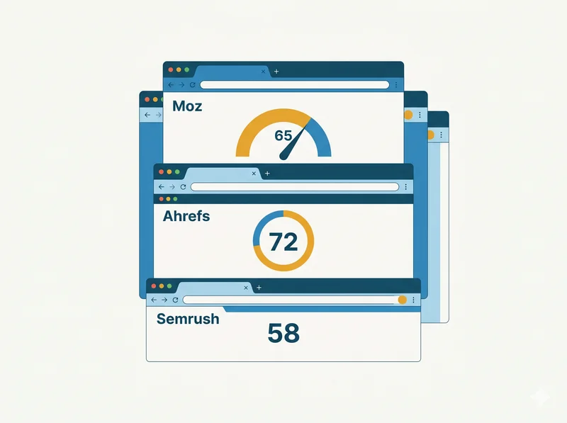 Tools cek DA PA website Moz Ahrefs Semrush