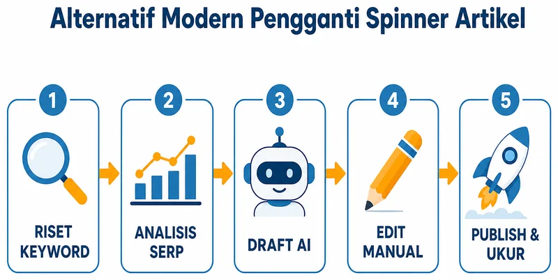Workflow rewrite modern: alternatif modern pengganti spinner artikel