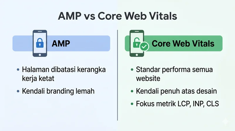 Perbandingan AMP vs Core Web Vitals untuk SEO