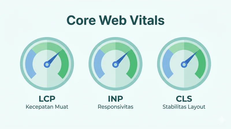 Core Web Vitals LCP INP CLS pengganti AMP