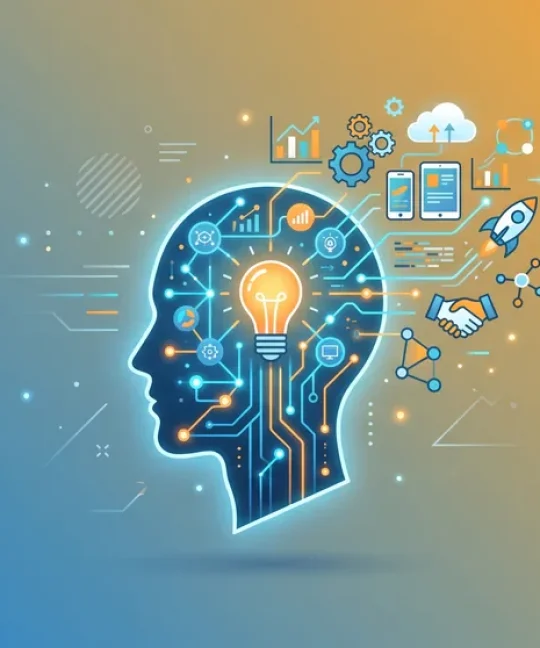 Ilustrasi digital mindset sebagai pola pikir terbuka terhadap teknologi