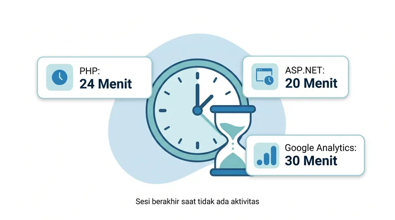 Durasi web session dan timeout default PHP, ASP.NET, dan Google Analytics