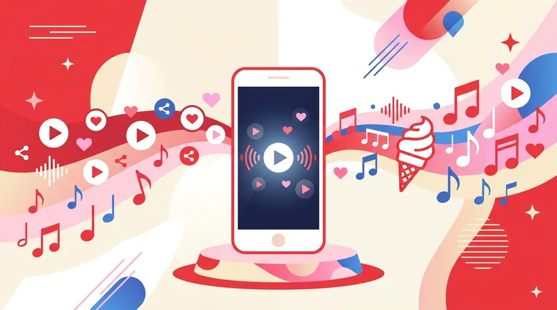 Ilustrasi strategi promosi Mixue yang viral di media sosial dengan jingle