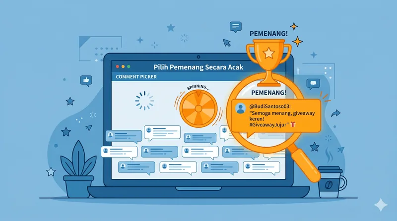 Tools untuk memilih pemenang giveaway secara acak dan transparan