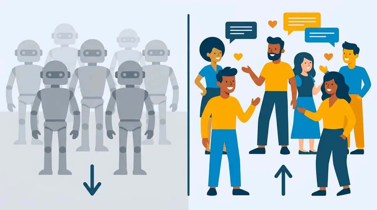 Perbandingan followers palsu dari bot dengan audiens asli yang aktif berinteraksi