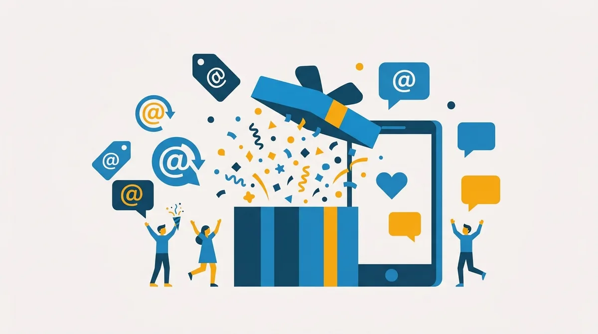 Ilustrasi giveaway campaign Instagram untuk membangun brand awareness produk baru